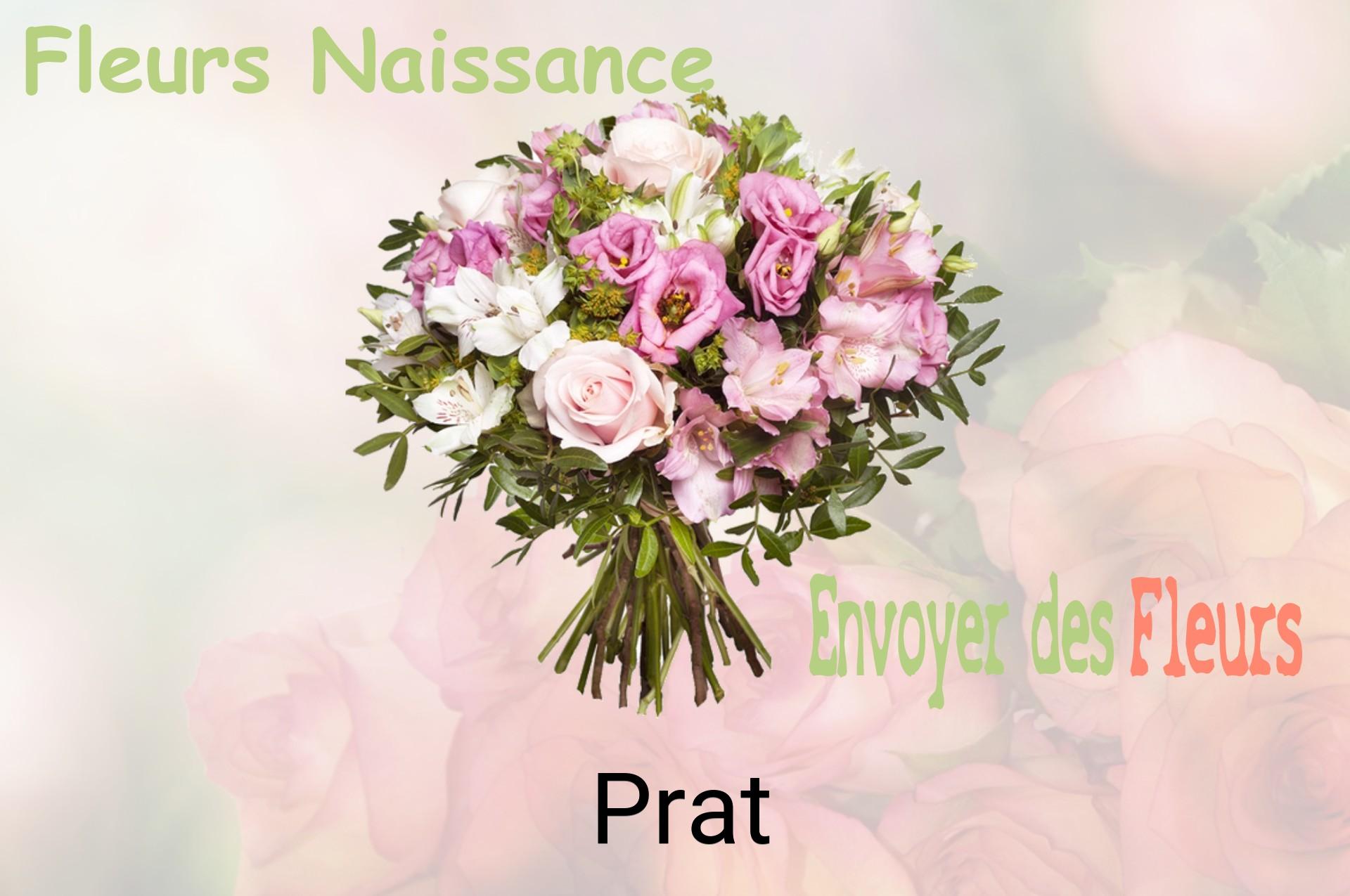 Bouquet de fleurs de naissance livré à Prat
