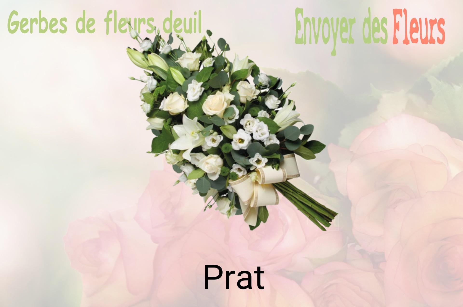 Gerbe de fleurs de deuil livrée à Prat